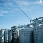 Innovative Controls automated grain bin monitoring system installed on a farm.